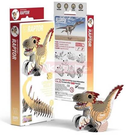 Dinozaur Raptor Eugy. Eko Układanka 3D