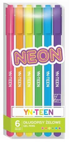 Długopis żelowy 6 kolorów Neon YN TEEN