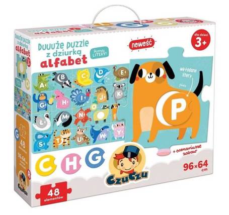 Duuuże puzzle z dziurką Alfabet