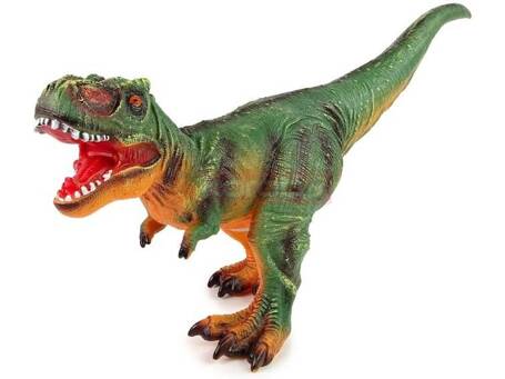 Duża figurka dinozaur Tyranozaur Rex ziel-pomarań.