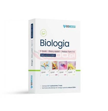 Ebook Biologia Zbiór zadań matura 2024-2025 T.1-4