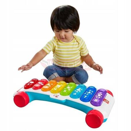 FISHER PRICE EDUKACYJNY KSYLOFON DO CIĄGNIĘCIA interaktywny HJK41