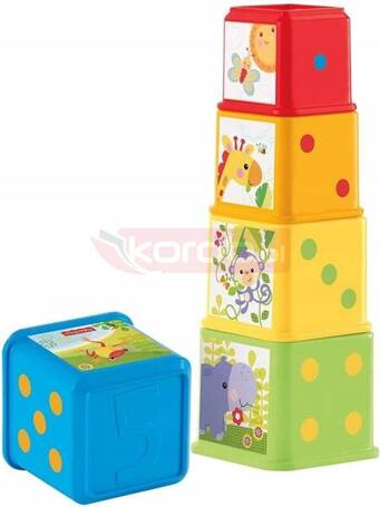 FISHER PRICE KLOCKI ODKRYWCY piramidka kubeczki CDC52