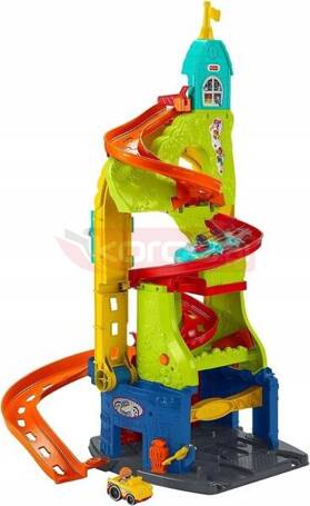 FISHER PRICE LITTLE PEOPLE TOR SAMOCHODOWY TOR ZJEŻDŻALNIA 2w1 HBD77