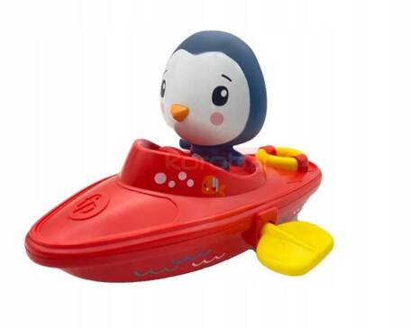 FISHER PRICE NAKRĘCANA ŁÓDECZKA Z FIGURKĄ PINGWINKA dla maluszka