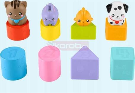 FISHER PRICE PETS TRANSPORTER DLA ZWIERZĄTEK sorter z klockami dla malucha HTW93