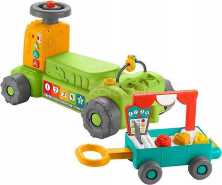 FISHER PRICE TRAKTOR JEŹDZIK EDUKACYJNY 4w1 zabawka edukacyjna dla malucha HRD22