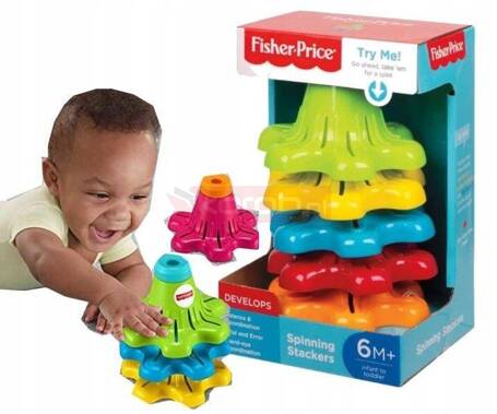 FISHER PRICE WIRUJĄCA WIEŻA PIRAMIDKA Z KLOCKAMI FYL38