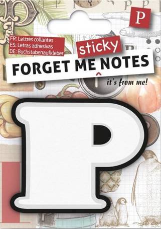 Forget me sticky notes kart samoprzylepne litera P