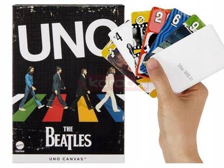 GRA KARTY UNO Canvas The Beatles, oryginalne kolekcjonerskie karty HYH42