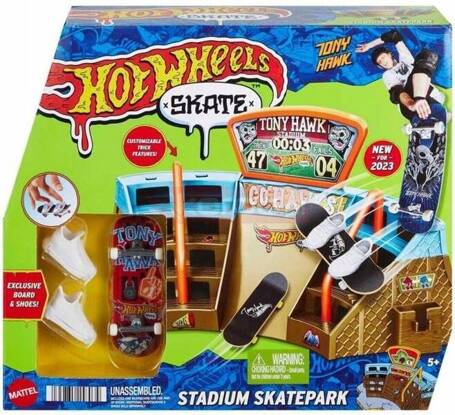 HOT WHEELS DESKOROLKA Skate + buty ZESTAW STADIUM SKATEPARK HPG34