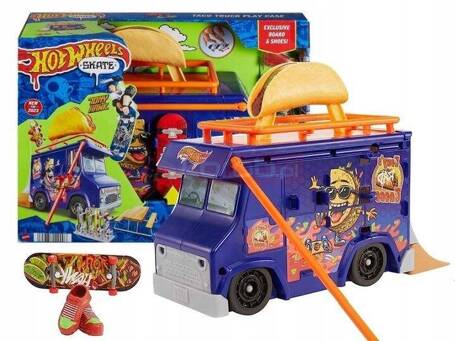 HOT WHEELS DESKOROLKA Skate + buty ZESTAW TACO TRICKI CIĘŻARÓWKA HMK00