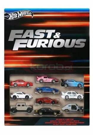 HOT WHEELS FAST & FURIOUS 2024 zestaw 10 autek HVX27