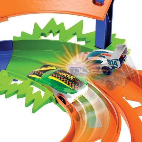 HOT WHEELS LET'S RACE ZESTAW TORÓW ZAKRĘCONA PĘTLA + 1 autko HTK17