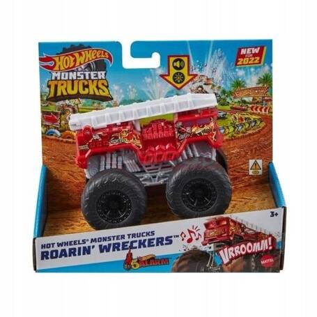 HOT WHEELS MONSTER TRUCK ROARIN WRECKERS 5 ALARM dźwięk światło HDX65