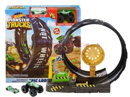 HOT WHEELS MONSTER TRUCK ZESTAW EPICKA PĘTLA KASKADERSKA + 2 autka HBH70