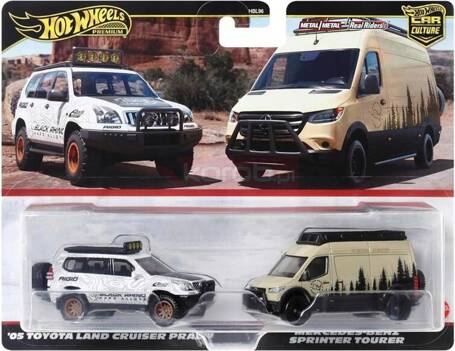 HOT WHEELS PREMIUM CULTURE CAR 2-pack 05 Toyota Land Cruiser Prado/Mercedes HRR76