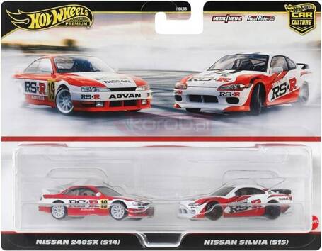 HOT WHEELS PREMIUM CULTURE CAR 2-pack Nissan 240SX S14/ Nissan Silvia S15 HRR84