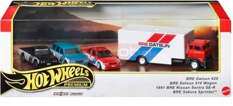 HOT WHEELS PREMIUM DIORAMA zestaw 4 autek HRT52