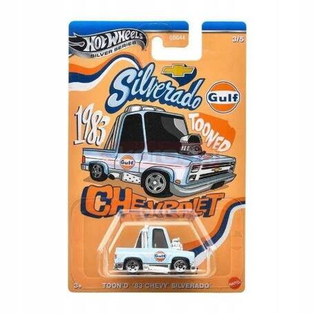 HOT WHEELS SILVER SERIES GULF 3/5 CHEVROLET SILVERADO JCB64