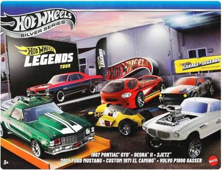 HOT WHEELS SILVER SERIES Legends Tour Multipack zestaw 6 aut JBY78