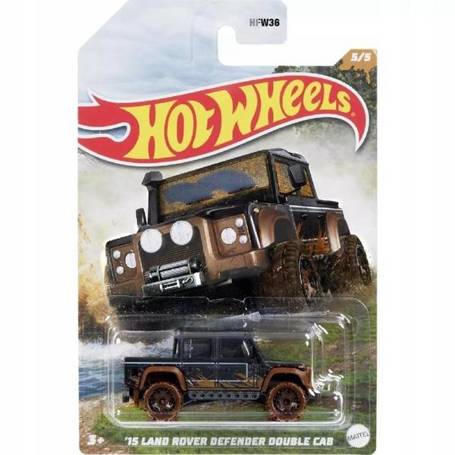 HOT WHEELS Samochodzik Mud Runn ’15 Land Rover Defender Double Cab HDH11