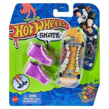 HOT WHEELS Skate Fingerskate Tony Hawk DESKOROLKA Power Chomp +buty HNG48