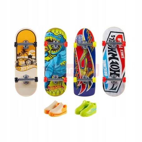 HOT WHEELS Skate Fingerskate zestaw 4 x DESKOROLKA + buty HNG72