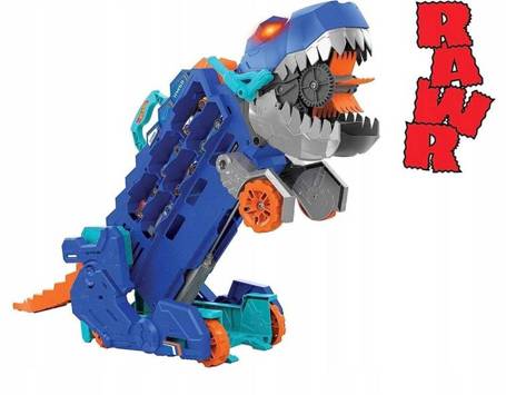 HOT WHEELS T-REX MEGA TRANSPORTER TORY WYŚCIGOWE HNG50