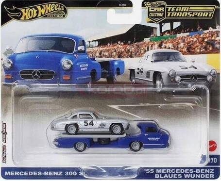 HOT WHEELS Team Transport #70 HRV48 Mercedes-Benz 300SL + 55 Blaues Wunder HRV48