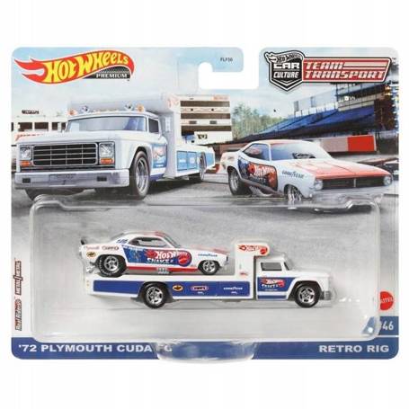 HOT WHEELS Team Transport Retro Rig 72 Plymouth Cuda HCR40