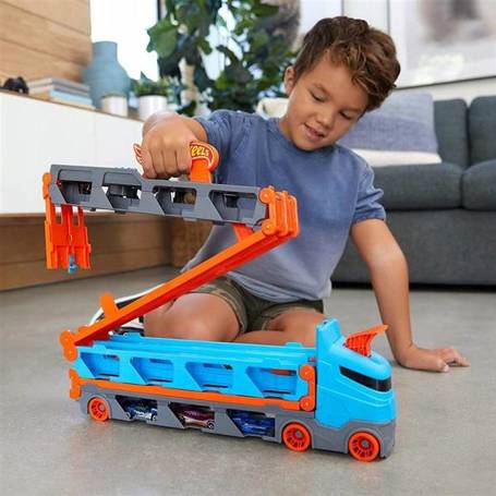 HOT WHEELS Transporter Aut Tor wyścigowy i 3auta GVG37