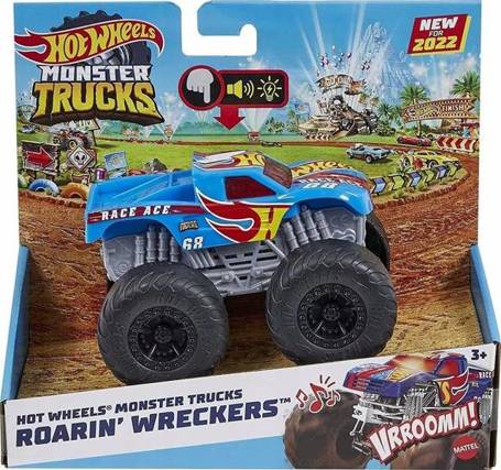 Hot Wheels Monster Truck Race Ace światło i dźwięk HDX63