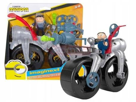 IMAGINEXT MIONIONKI WYSTRZAŁOWY MOTOCYKL GRU, zabawka dla dzieci +3 lata GMP38