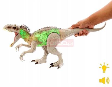 JURASSIC WORLD DINOZAUR INDOMINUS REX figurka 53,3 cm ze światłem dźwiękiem HNT63