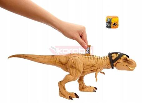 JURASSIC WORLD DINOZAUR TYRANOZAUR polowanie na T-Rexa 48cm HNT62