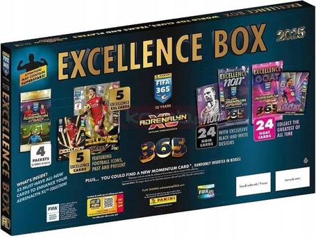 KARTY PANINI FIFA 365 ADRENALYN XL 2025 EXCELLENCE BOX Ekskluzywny zestaw