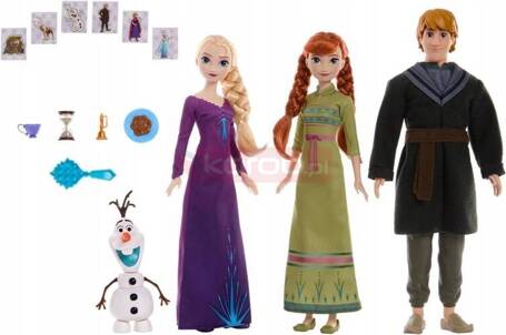 KRAINA LODU FROZEN LALKA ELSA + ANNA + KRISTOFF zestaw 3 lalek + OLAF HLW59