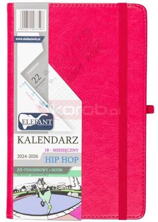 Kalendarz 2024/2026 A5 18M + notes Hip Hop karmaz.