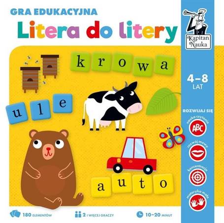 Kapitan Nauka. Gra edukacyjna. Litera do litery