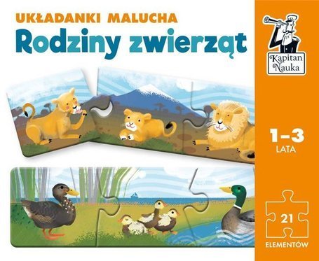 Kapitan Nauka. Rodziny zwierząt. Układanki malucha