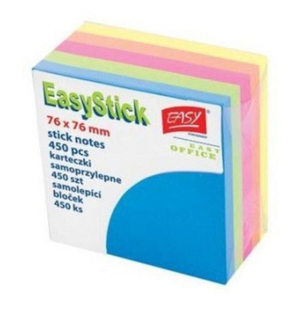 Karteczki samoprzylepne 76x76mm MIX Neon EASY