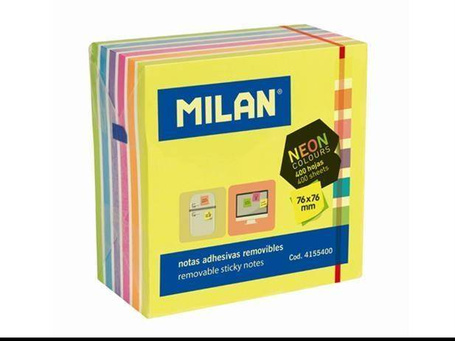Karteczki samoprzylepne neon mix 76x76/400K MILAN