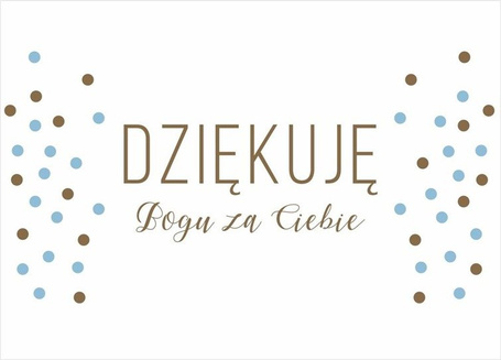Kartka - Dziękuję Bogu za Ciebie