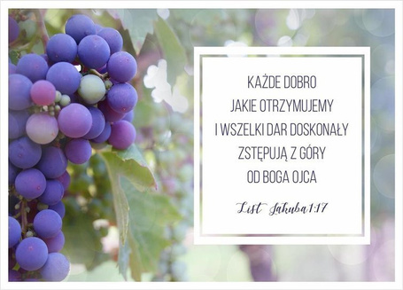 Kartka - Każde dobro, jakie otrzymujemy...