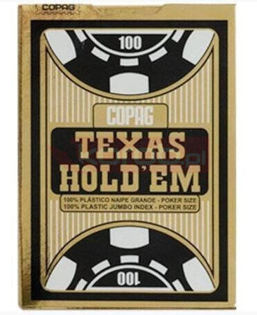 Karty poker Texas Jumbo czarne