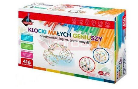 Klocki małych geniuszy - Słomki midi 416 elementów