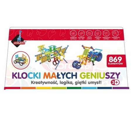 Klocki małych geniuszy patyki - 869 elementów