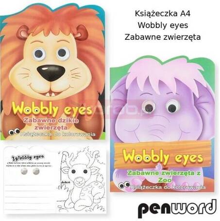 Kolorowanka Wobbly Eyes Zabawne zwierzęta MIX