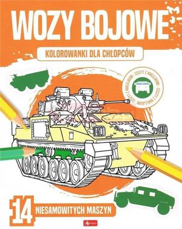 Kolorowanki dla chłopców. Wozy bojowe